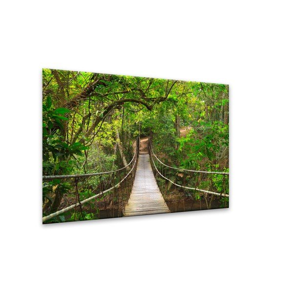 Immagine Glas Nature Forest Bridge, 80 x 120 cm - Styler-image-1