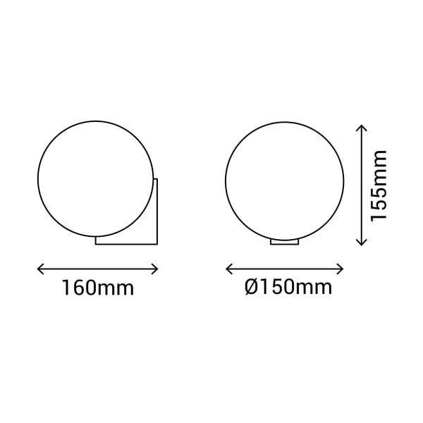 Lampada da parete nera , ø 15 cm Obi - SULION-image-3