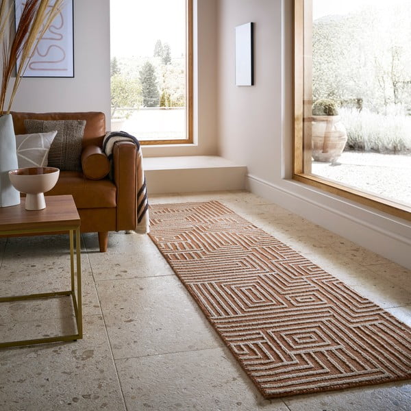 Passatoia color terracotta 80x300 cm Kylo – Flair Rugs-image-2