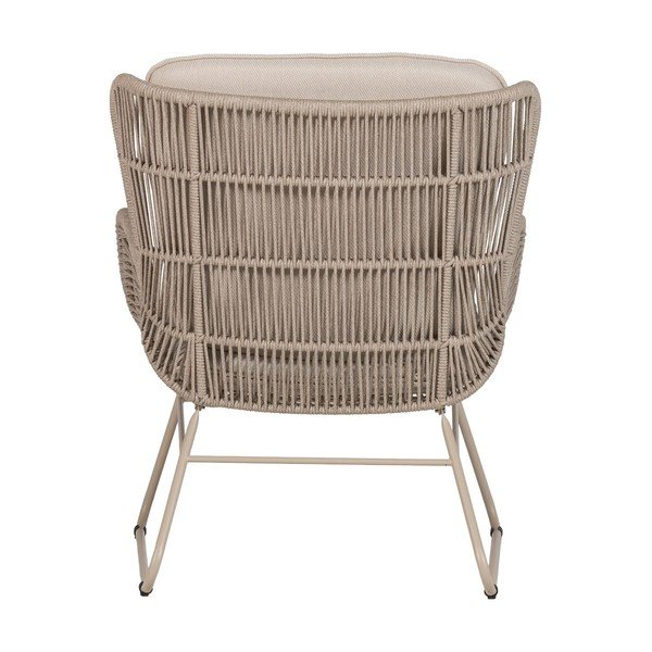 Poltrona da esterno beige in metallo/in imbottito Grace – WOOOD-image-4