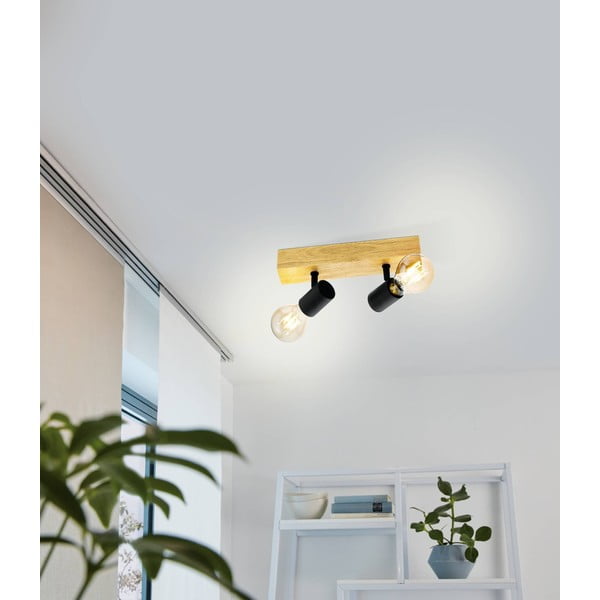 Plafoniera nera/di colore naturale 5x30 cm TOWNSHEND 3 – EGLO-image-1