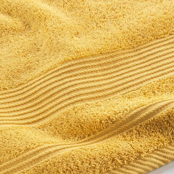 Asciugamano giallo in spugna di cotone 70x130 cm Tendresse - douceur d'intérieur-image-2