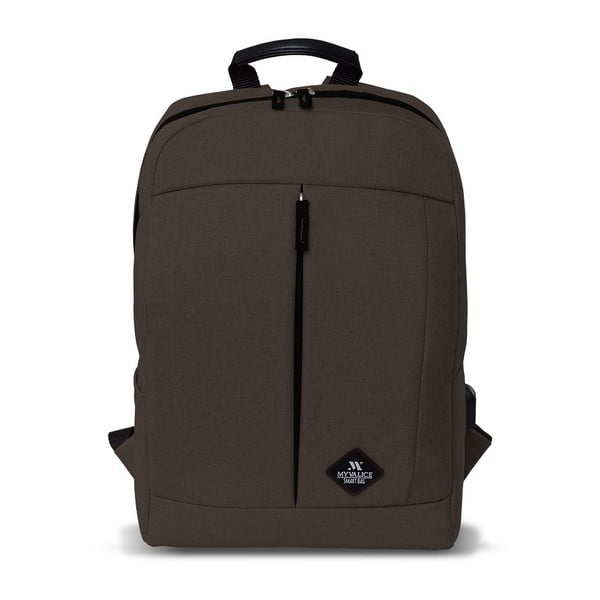 Zaino marrone scuro con porta USB My Valice GALAXY Smart Bag - Myvalice-image-1