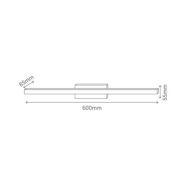 Lampada da parete con luce LED di colore argento Bula - SULION-image-2