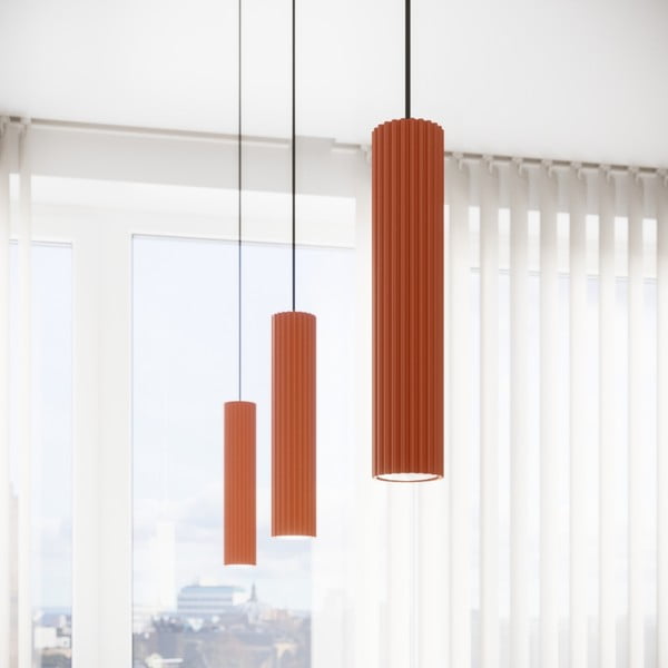 Lampadario color mattone Gleam – Sollux-image-1