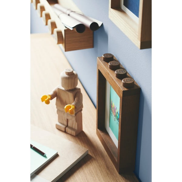Cornice per foto in legno di quercia tinto scuro Wood - LEGO®-image-2