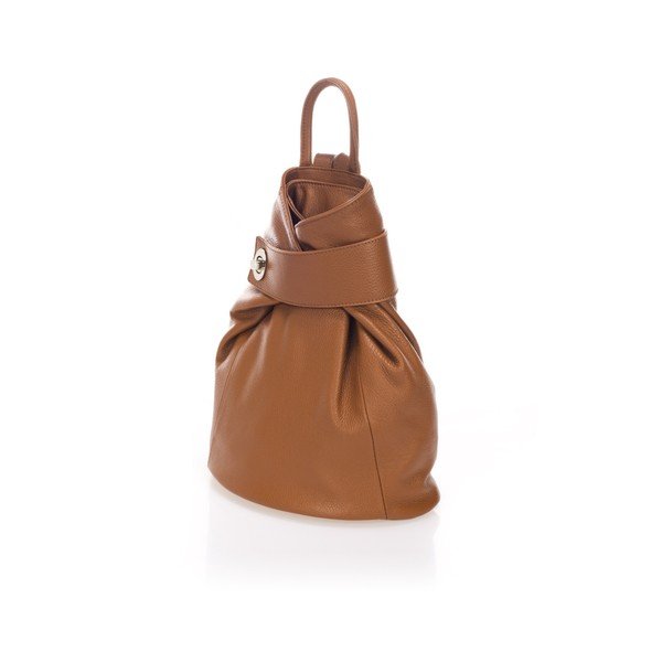 Zaino in pelle marrone cognac Narni - Lisa Minardi-image-2