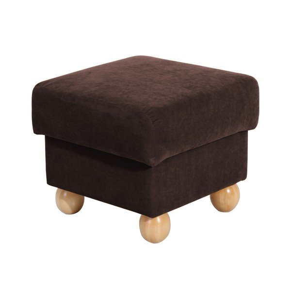 Poggiapiedi Monarch Velor marrone scuro - Max Winzer-image-1