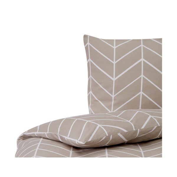 Biancheria da letto in flanella beige per letto singolo , 155 x 220 cm Yule - Westwing Collection-image-2