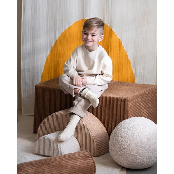 Gioco per psicomotricità marrone in velluto a coste 3 pz altezza totale 37 cm 75x49 cm Rainbow Montessori – Wigiwama-image-2