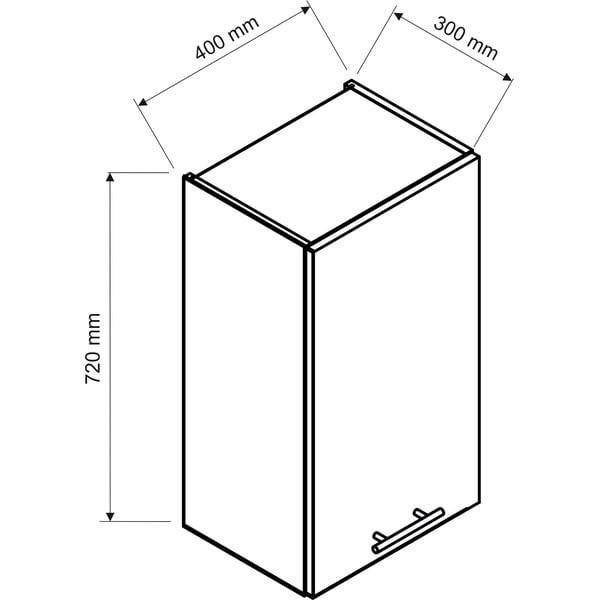 Mobile da cucina superiore (larghezza 40 cm) Brodie - STOLKAR-image-2