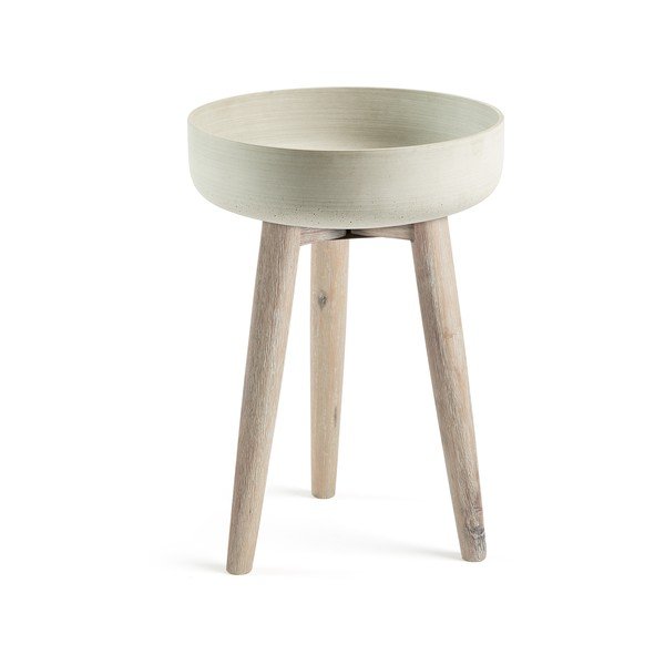 Šedý stojan na květiny La Forma Stahl, Ø 39 cm