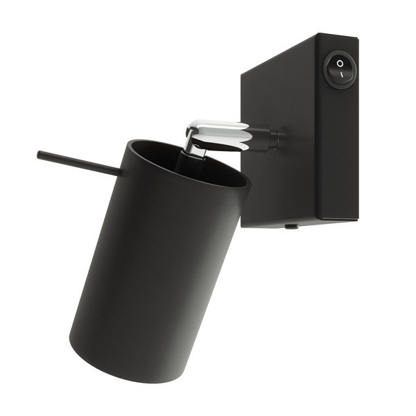 Faretto nero in metallo ø 6 cm Etna – Sollux