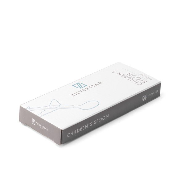 Cucchiaio da bambini argentato in acciaio inox Plane – Zilverstad-image-3