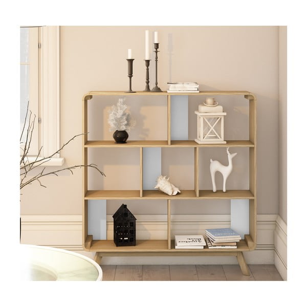 Libreria effetto rovere 122x126 cm Caitlin - Støraa-image-4