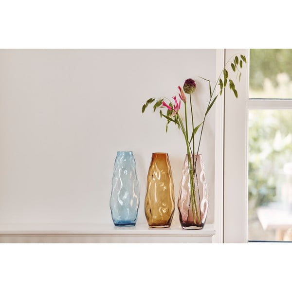 Vaso in vetro azzurro, altezza 28 cm - Bahne & CO-image-1