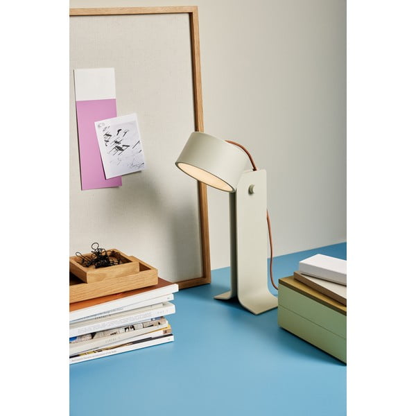 Lampada da tavolo beige (altezza 32 cm) Crea - Hübsch-image-3