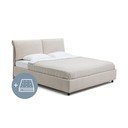 Letto matrimoniale imbottito beige con contenitore con materasso incluso/con rete inclusa 160x200 cm Myra Pillow – Bonami Selection
