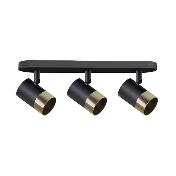 Lampada da soffitto con paralume in metallo nero-oro 44x5,5 cm Tobi - Candellux Lighting
