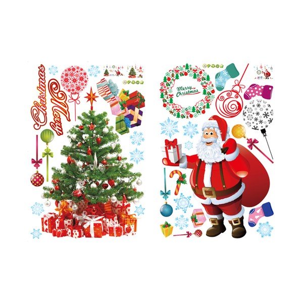 Adesivi natalizi Babbo Natale, palline e albero - Ambiance-image-2