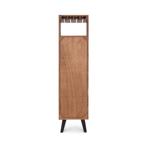 Cantinetta di colore naturale in acacia massiccia 45x180x40 cm Isar – Bizzotto-image-4