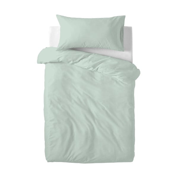 Biancheria da letto in cotone verde chiaro per bambini , 115 x 145 cm Basic - Happy Friday