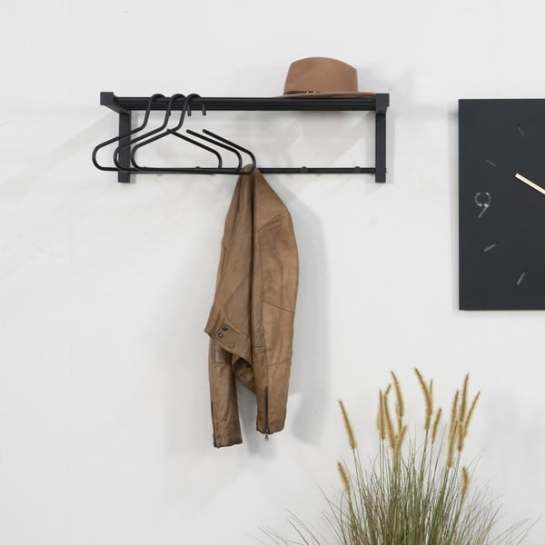 Attaccapanni da parete nero in metallo 78,5 cm Bergum – Spinder Design-image-1