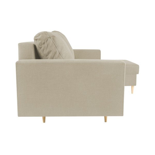 Divano letto angolare beige con lettino sul lato sinistro Iris - Mazzini Sofas-image-2