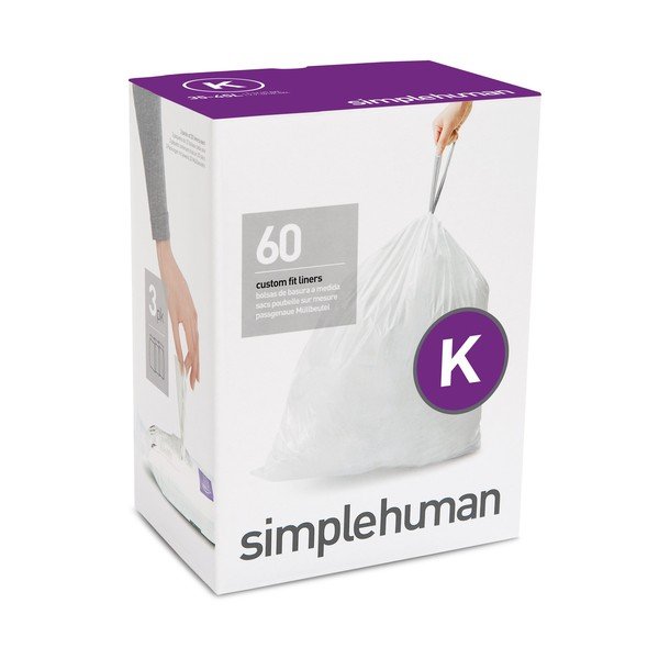 Sacchetti della spazzatura con chiusura 60 pz 45 l K – simplehuman