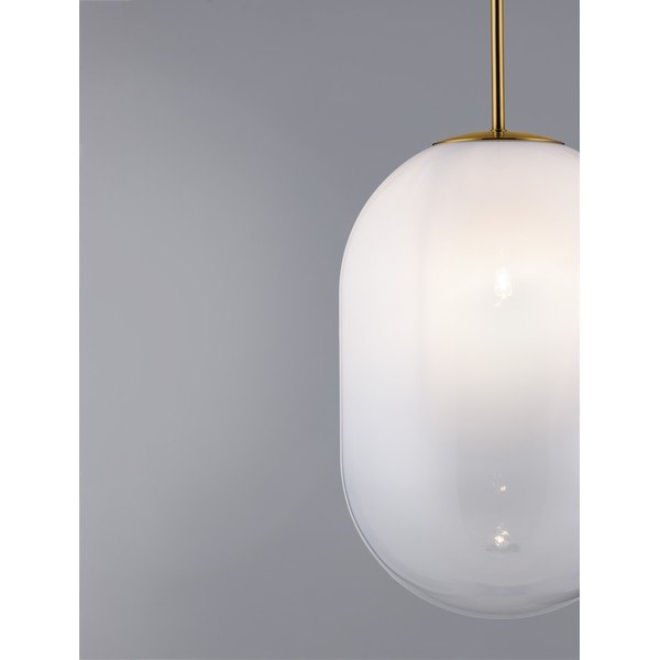 Lampadario bianco/dorato in vetro ø 24 cm Chrysi – Nova Luce-image-3