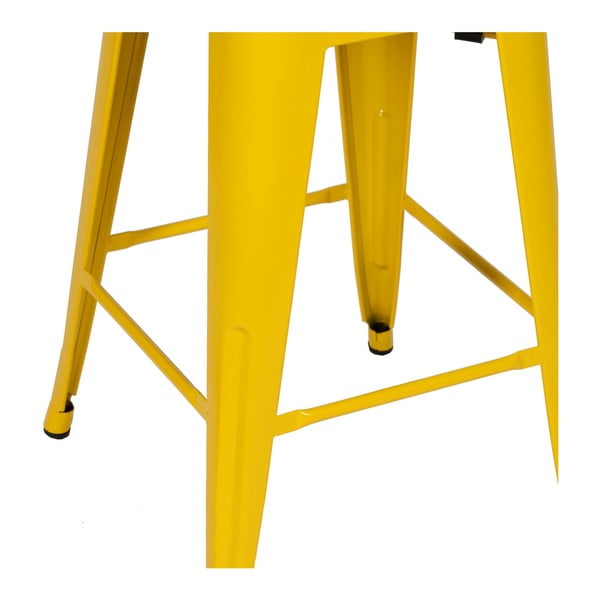 Set di sedie da bar gialla in metallo 2 pz (altezza della seduta 61 cm) – Ixia-image-4