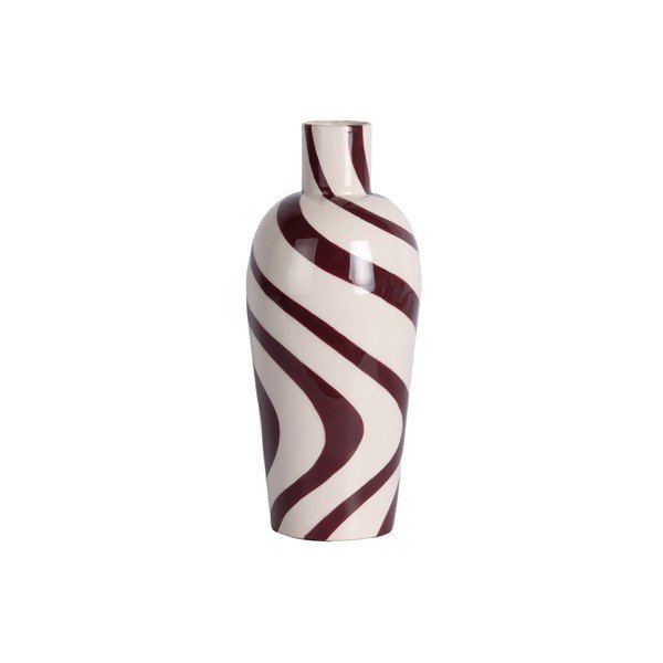 Vaso burgundy/bianco in acciaio (altezza totale 30 cm) Dublin Swirl – PT LIVING