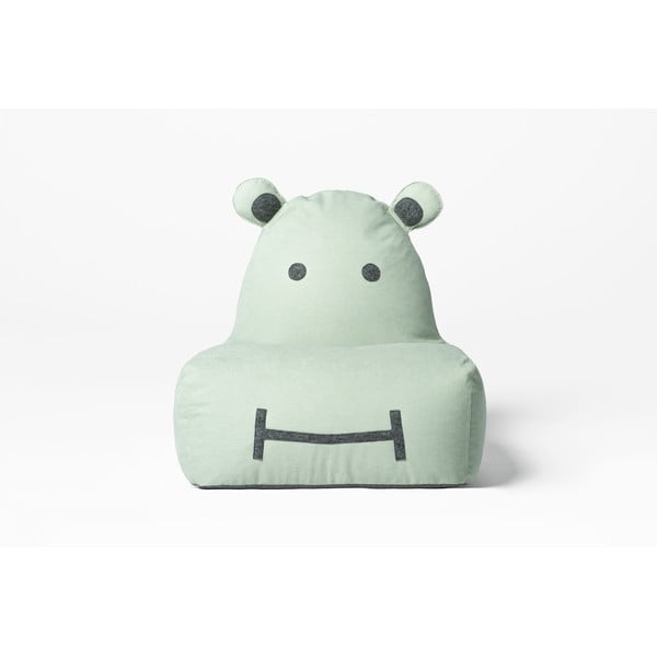 Pouf a sacco per bambini color menta Hippo – The Brooklyn Kids-image-1