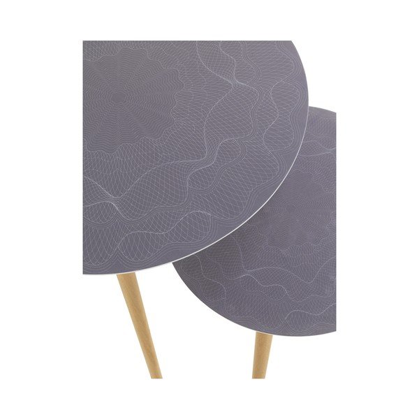 Set di 2 tavolini Nordic Style Grisso, ⌀ 60 cm - Geese-image-1