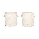 Ceste per giochi in set da bambini color crema in tessuto 2 pz ø 32x32 cm Moira – OYOY Mini