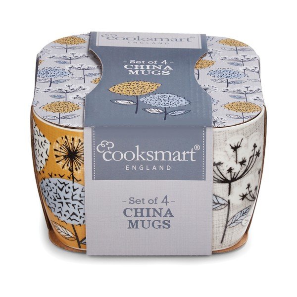 Sada 4 porcelánových hrnků Cooksmart England Retro, 350 ml-image-1