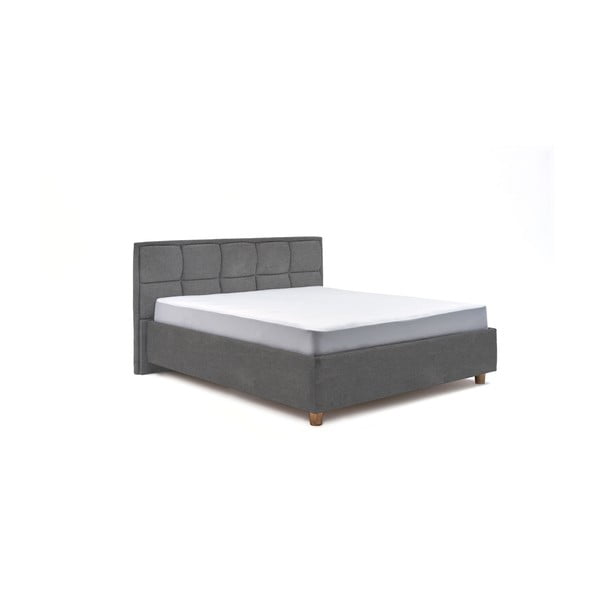 Letto matrimoniale grigio chiaro con contenitore , 160 x 200 cm Karme - ProSpánek