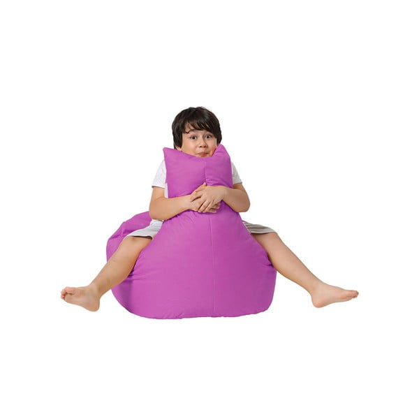 Pouf a sacco per bambini rosa Baton – Floriane Garden-image-4