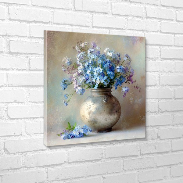 Dipinto stampato dipinto su tela 32x32 cm Forget-me-not – Styler-image-3