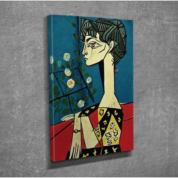 Riproduzione murale su tela Pablo Picasso Jacqueline con fiori, 30 x 40 cm Pablo Picasso - Jacqueline with Flowers - Wallity-image-2