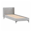 Letto singolo imbottito grigio con griglia 90x200 cm Basti - Ropez