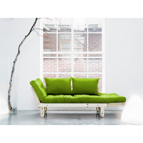 Rozkládací pohovka Karup Beat Natural/Lime-image-1