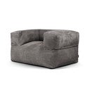 Puof a sacco grigio scuro con rivestimento in velluto a coste MooG – SLOWDOWN