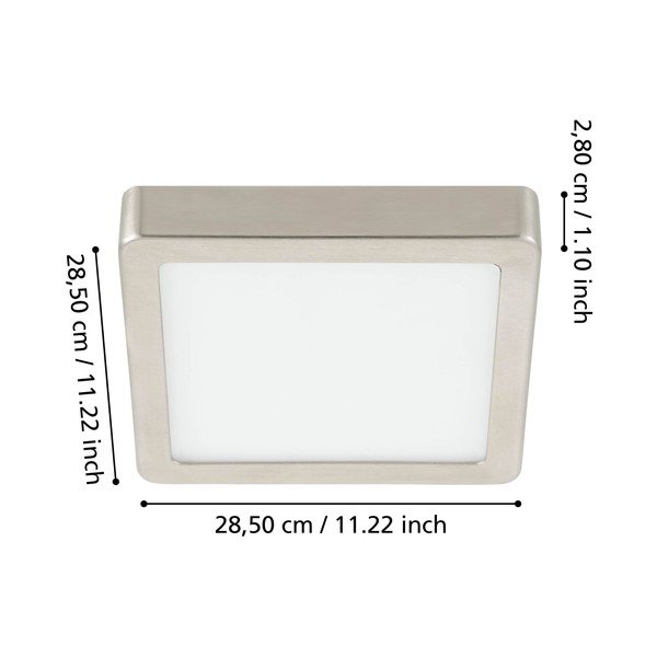 Plafoniera LED grigia 28,5x28,5 cm FUEVA 5 – EGLO-image-1
