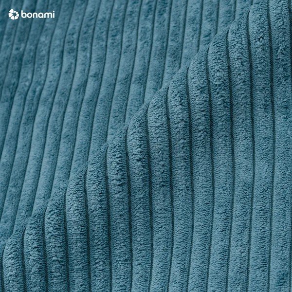 Modulo del divano in velluto a coste blu, angolo sinistro Nihad modular - Bobochic Paris-image-3