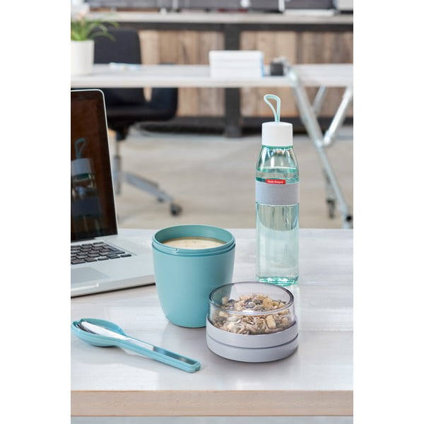 Set di posate da viaggio da 3 pezzi con confezione turchese Ellipse - Mepal-image-1