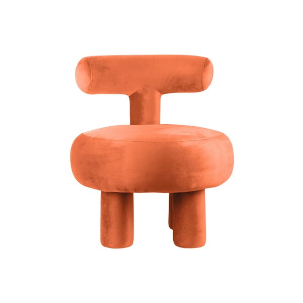 Poltrona in velluto arancione Abrazo - Leitmotiv-image-2