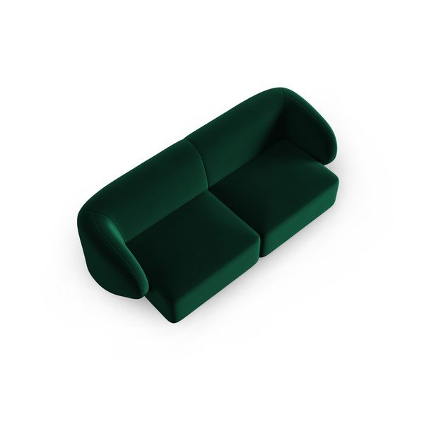 Divano verde con rivestimento in velluto 188 cm Paolo – Milo Casa-image-1