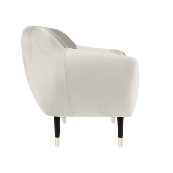 Poltrona crema con gambe nere Benito - Mazzini Sofas-image-4