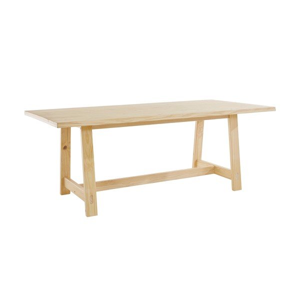 Tavolo da pranzo in legno di pino di colore naturale 100x200 cm Derby - Støraa-image-1